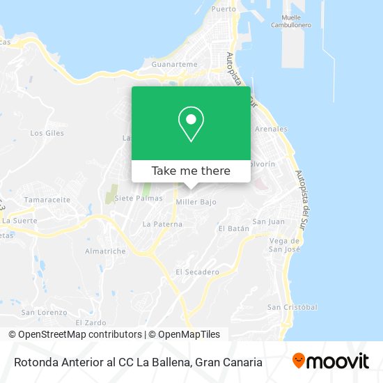 mapa Rotonda Anterior al CC La Ballena