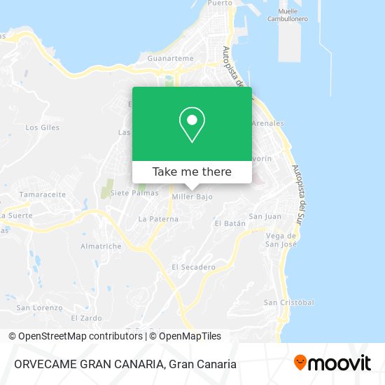 ORVECAME GRAN CANARIA map