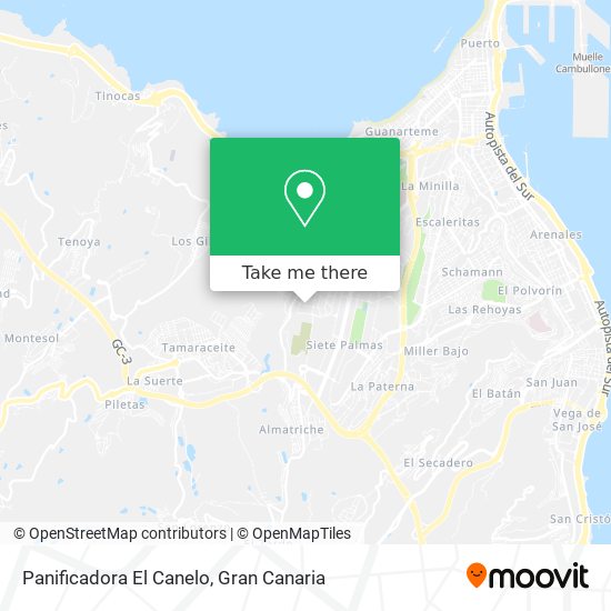 Panificadora El Canelo map