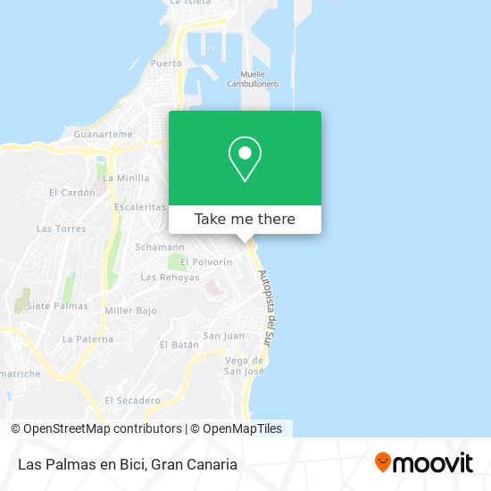 Las Palmas en Bici map