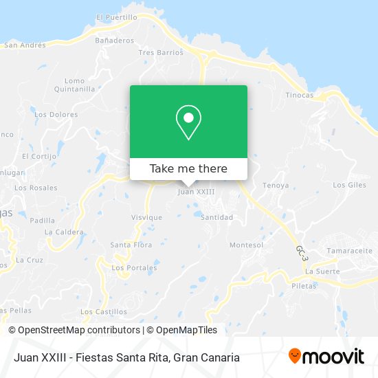 Juan XXIII - Fiestas Santa Rita map