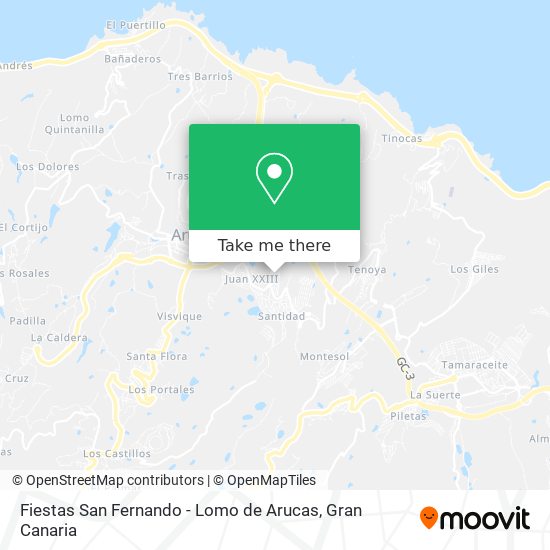 Fiestas San Fernando - Lomo de Arucas map