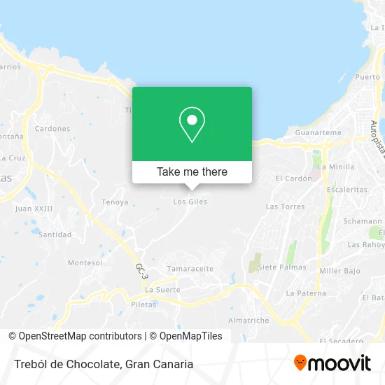 Treból de Chocolate map