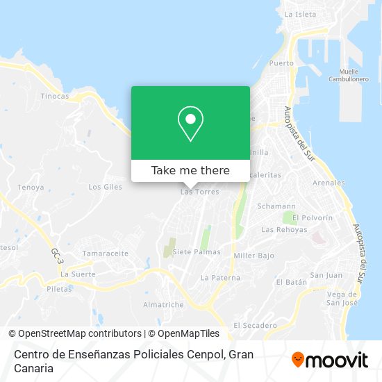 mapa Centro de Enseñanzas Policiales Cenpol