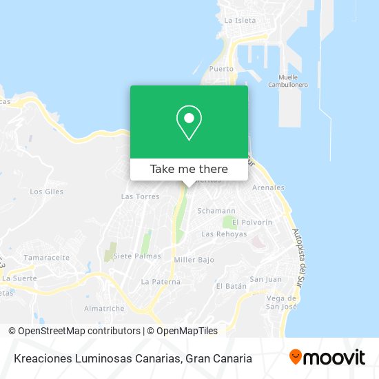 Kreaciones Luminosas Canarias map