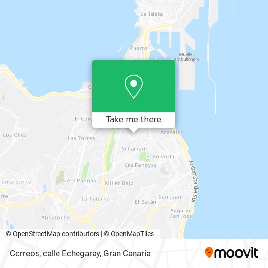 Correos, calle Echegaray map