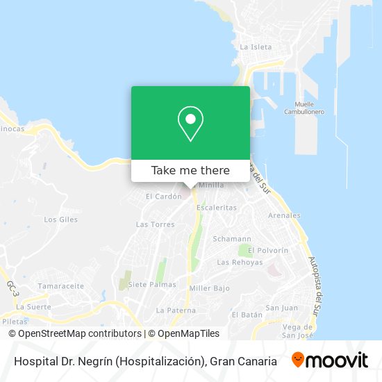 Hospital Dr. Negrín (Hospitalización) map