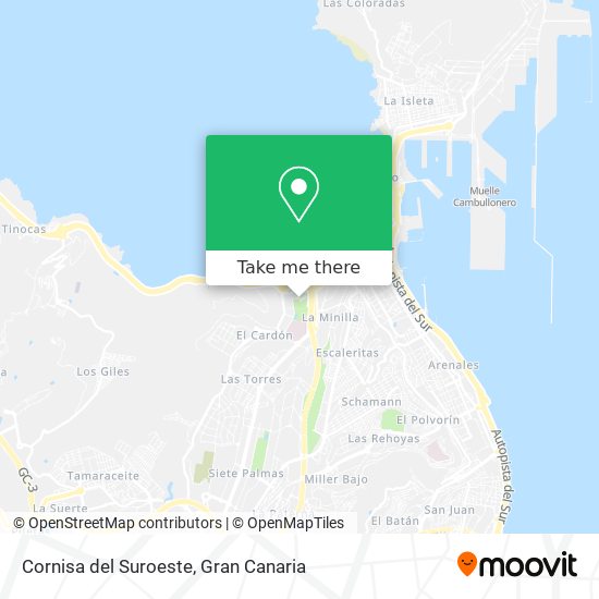 Cornisa del Suroeste map
