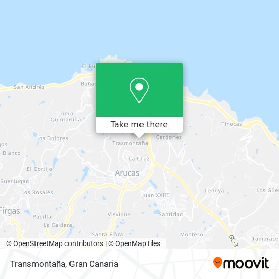 Transmontaña map