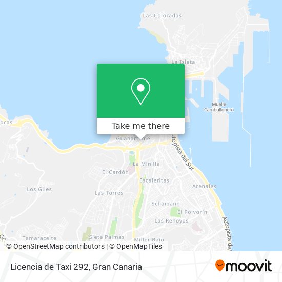 Licencia de Taxi 292 map