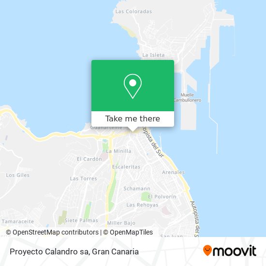 Proyecto Calandro sa map