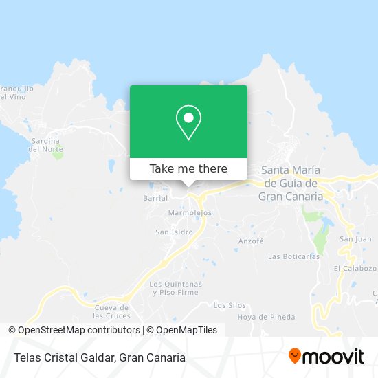 Telas Cristal Galdar map