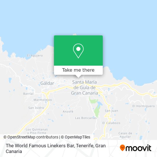 The World Famous Linekers Bar, Tenerife map