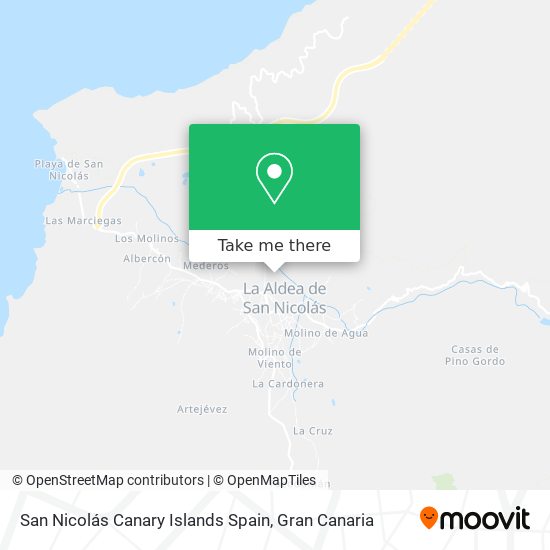 San Nicolás Canary Islands Spain map