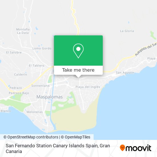 San Fernando Station Canary Islands Spain map