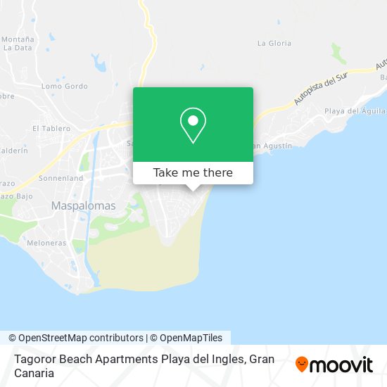 Tagoror Beach Apartments Playa del Ingles map