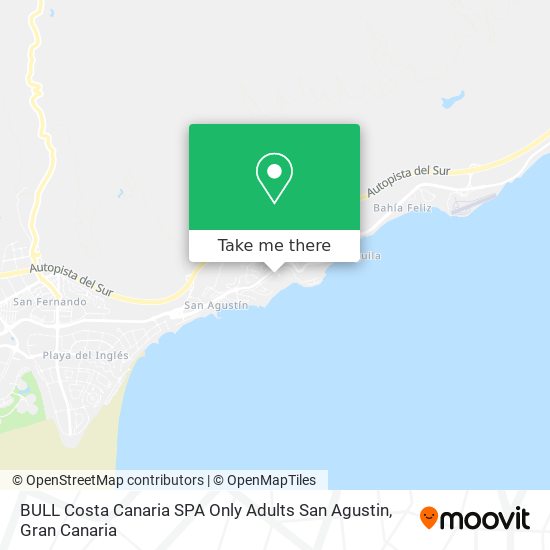 mapa BULL Costa Canaria SPA Only Adults San Agustin