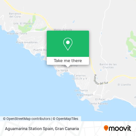 Aguamarina Station Spain map