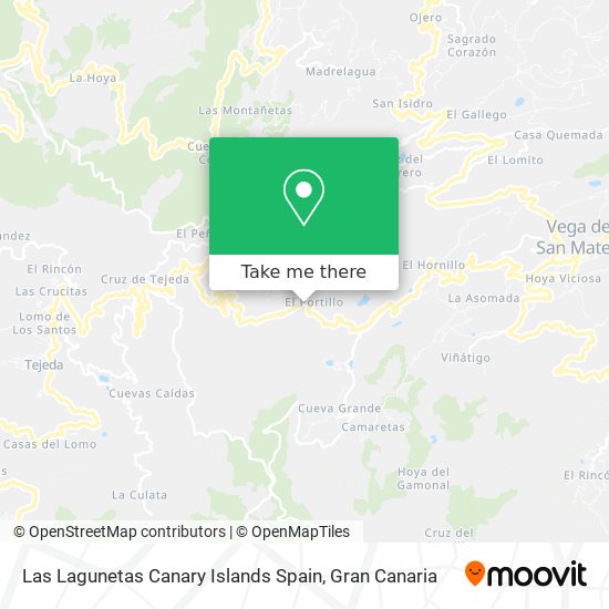 Las Lagunetas Canary Islands Spain map