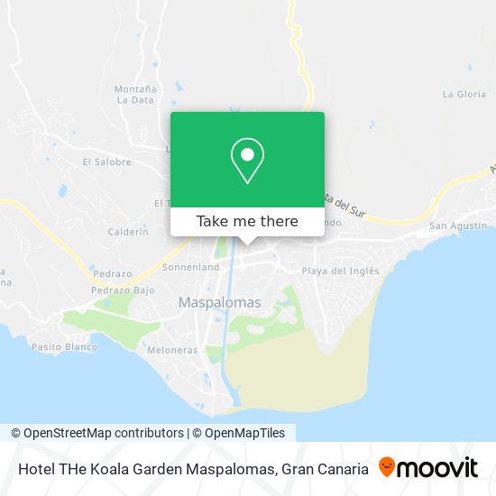 Hotel THe Koala Garden Maspalomas map