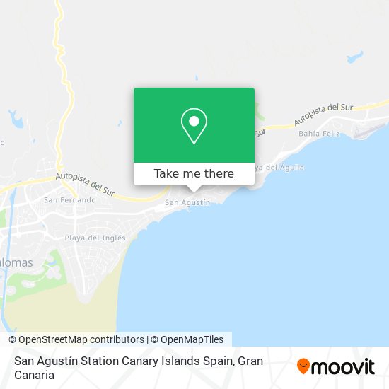 San Agustín Station Canary Islands Spain map