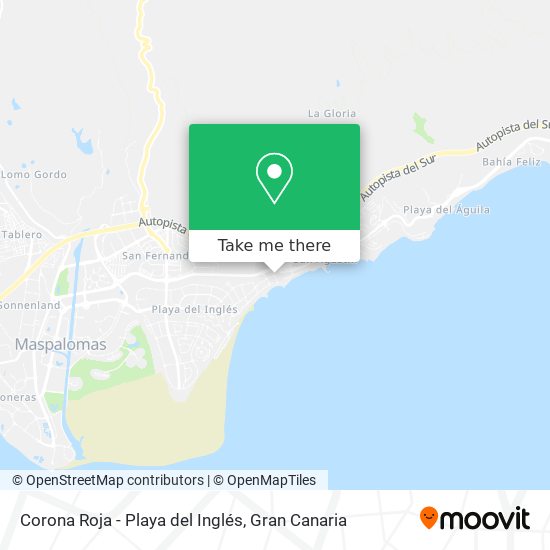 Corona Roja - Playa del Inglés map