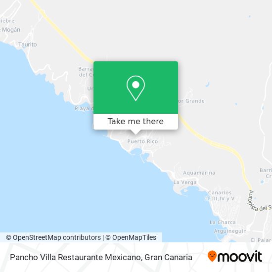 mapa Pancho Villa Restaurante Mexicano