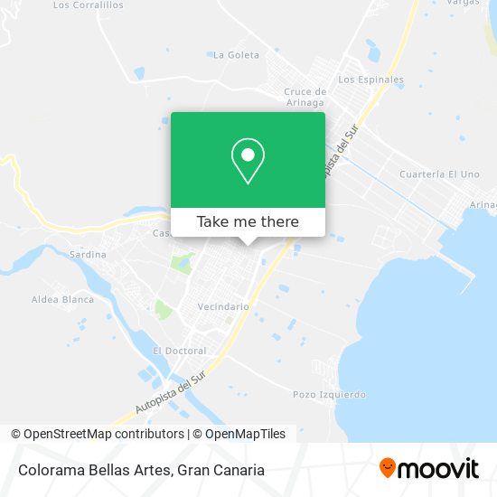 Colorama Bellas Artes map