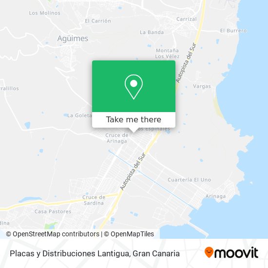 Placas y Distribuciones Lantigua map