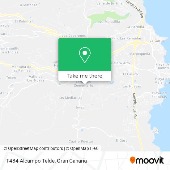 T484 Alcampo Telde map