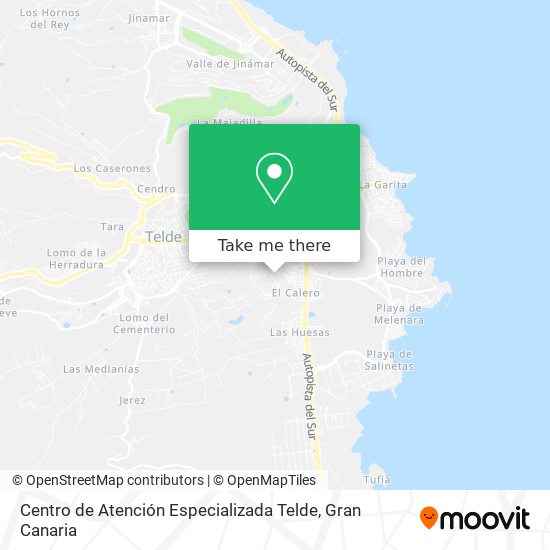 mapa Centro de Atención Especializada Telde