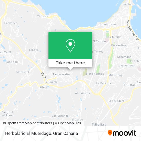 Herbolario El Muerdago map