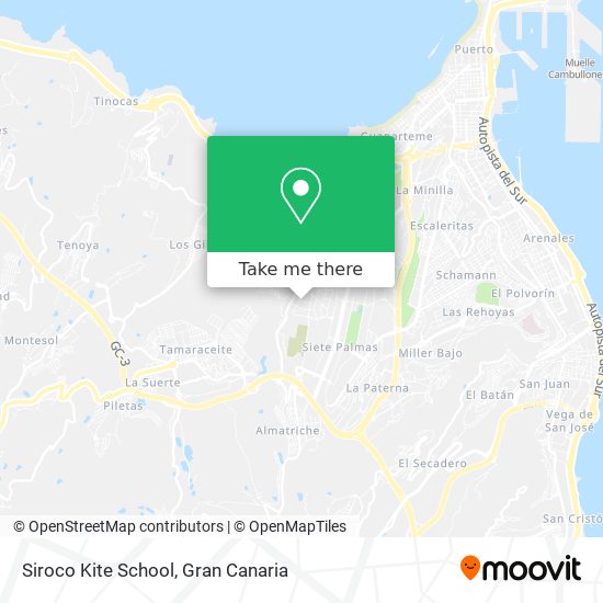 mapa Siroco Kite School