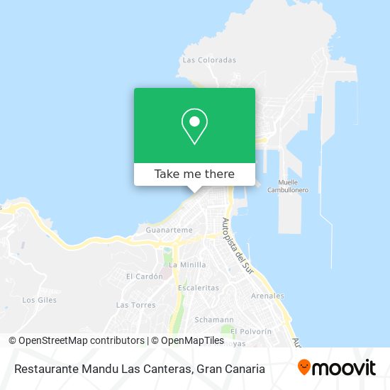 mapa Restaurante Mandu Las Canteras