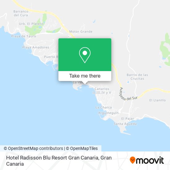 Hotel Radisson Blu Resort Gran Canaria map