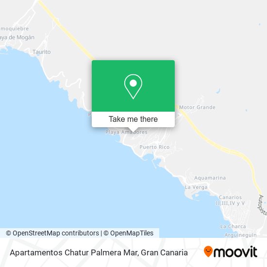 Apartamentos Chatur Palmera Mar map