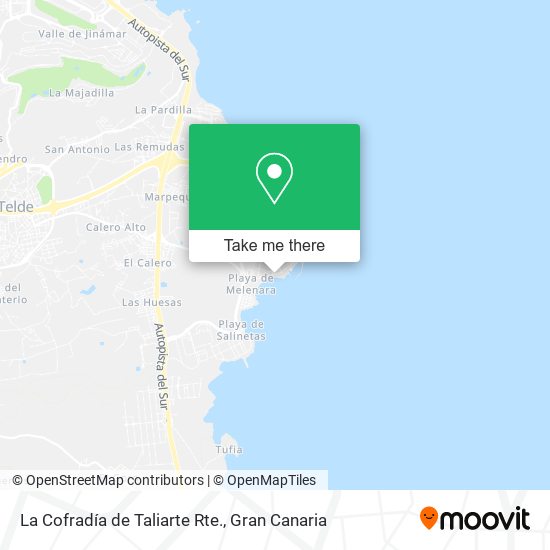 La Cofradía de Taliarte Rte. map