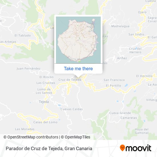 Parador de Cruz de Tejeda map