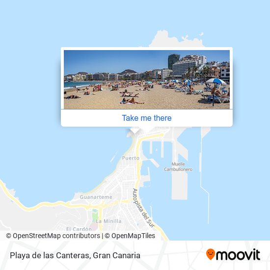 Playa de las Canteras map