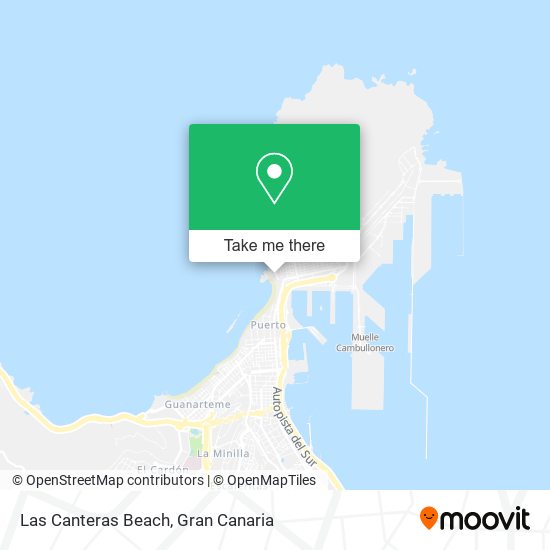 Las Canteras Beach map