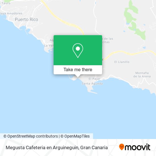 mapa Megusta Cafeteria en Arguineguin
