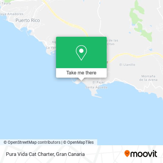 Pura Vida Cat Charter map