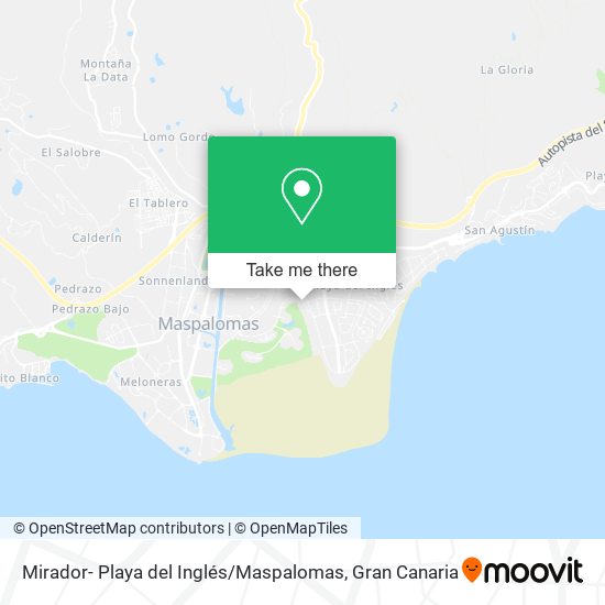 mapa Mirador- Playa del Inglés / Maspalomas