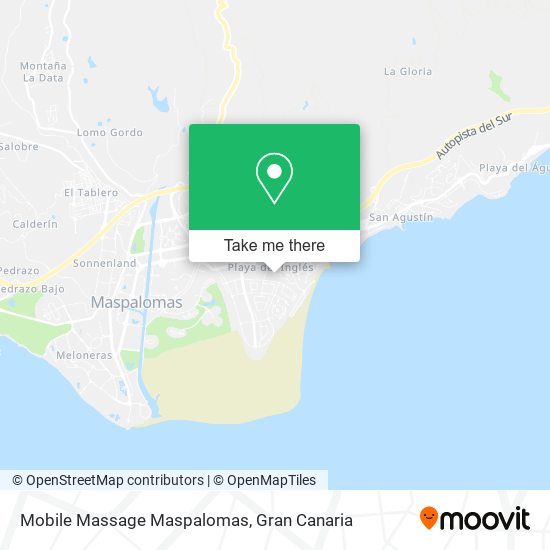 mapa Mobile Massage Maspalomas