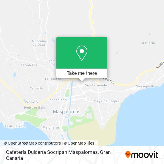 mapa Cafetería Dulcería Socripan Maspalomas