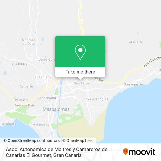 Asoc. Autonomica de Maitres y Camareros de Canarias El Gourmet map