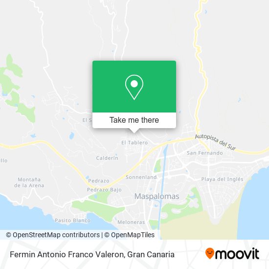 Fermin Antonio Franco Valeron map