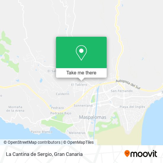 mapa La Cantina de Sergio
