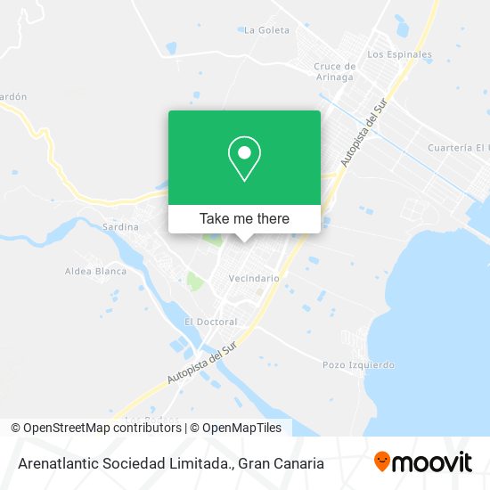 mapa Arenatlantic Sociedad Limitada.