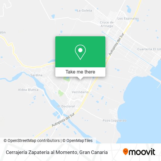 mapa Cerrajería Zapatería al Momento